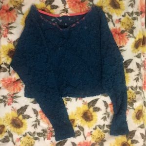 Lace Turquoise Long Sleeve